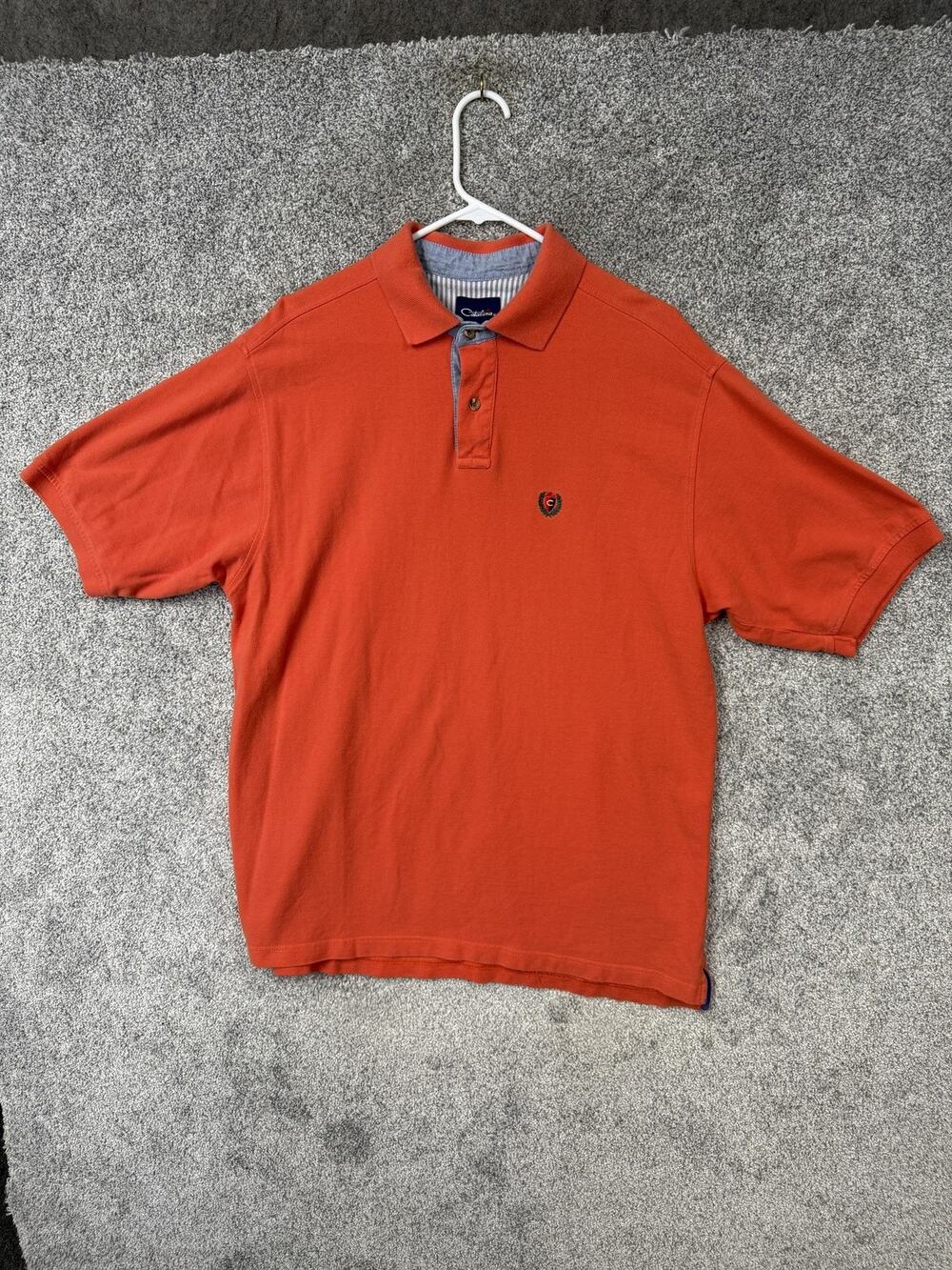 Catalina Polo Shirt L Preppy Golf Classic Country Club Business Casual Coastal
